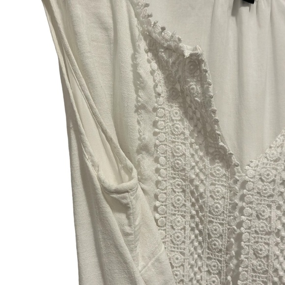 TALBOTS WHITE FULLY LINED COTTON 100% EYELET SLEEVELESS DRESS SIZE 4 - Picture 12 of 16